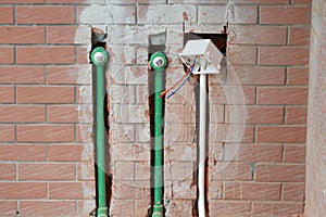 Bury a pvc pipe in the wall