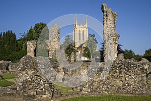 Bury St. Edmunds Abbey Remains and St Edmundsbury Cathedral