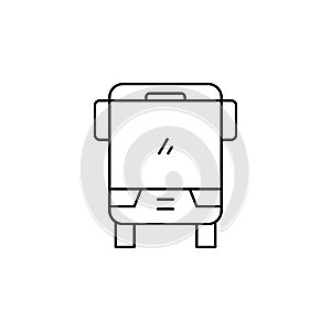 Bus, Autobus, Public, Transportation Thin Line Icon Vector Illustration Logo Template. Suitable For Many Purposes.