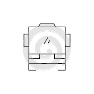 Bus, Autobus, Public, Transportation Thin Line Icon Vector Illustration Logo Template. Suitable For Many Purposes.