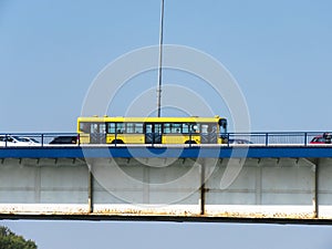 Bus on the bridge