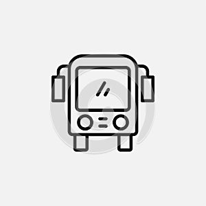 Bus, buses, vehicle line icon design concept