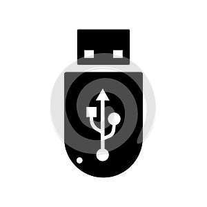 Bus, cable, interface, usb icon. Black vector graphics