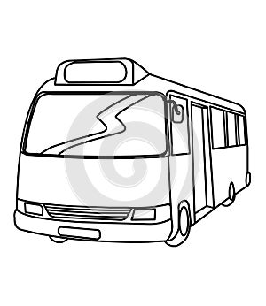 Bus coloring page