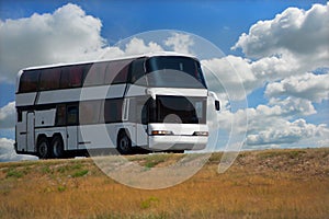 Bus on country highway