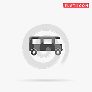 Bus flat vector icon