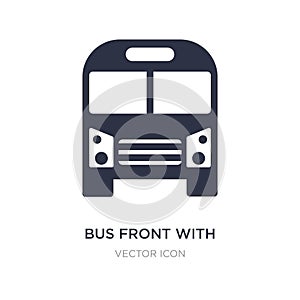 bus front with driver icon on white background. Simple element illustration from Transport concept