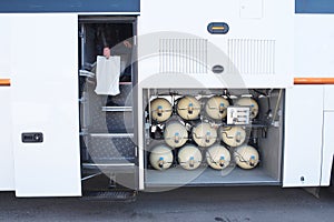 A bus on gas fuel