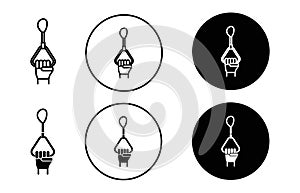 Bus handrails Icon Outline flat Icon