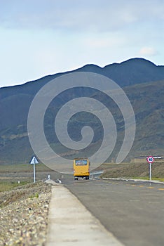 Bus on Highway