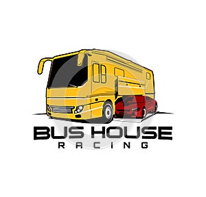 Bus house design logo