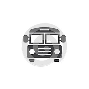 Bus icon in flat style. Autobus vector illustration on isolated background. Transport sign business concept