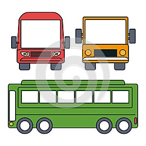 bus icon set design
