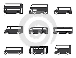 Bus icon set