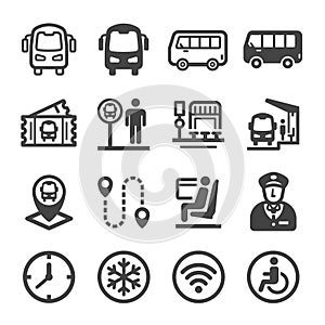 Bus icon set