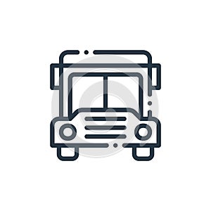 bus icon vector from travel and adventure concept. Thin line illustration of bus editable stroke. bus linear sign for use on web