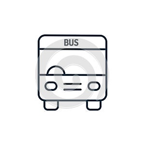 bus icon vector from travel concept. Thin line illustration of bus editable stroke. bus linear sign for use on web and mobile apps