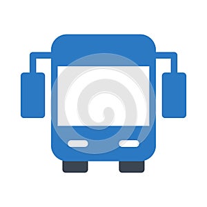 Bus vector color line icon