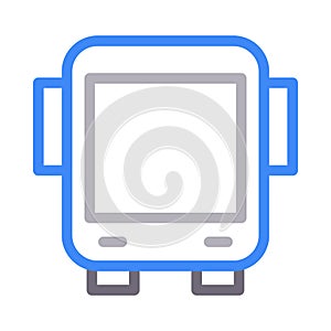 Bus vector color line icon
