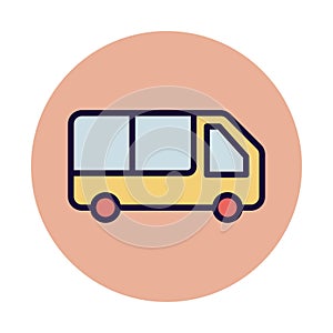 Bus Isolated Vector icon which can easily modify or edit
