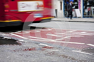 Bus lane in london