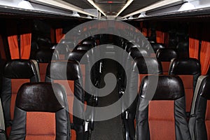 Bus, leather salon and interior