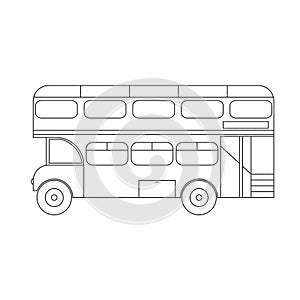 Bus London Thin Line. Vector