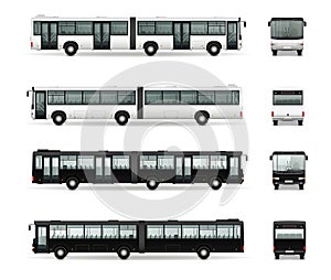 Bus Mockup Realistic Collection