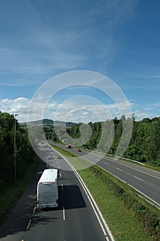 Bus on Motorway