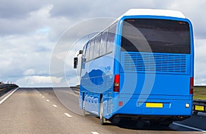 Bus Moves on Country Road