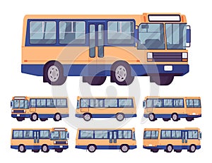 Bus orange-blue set