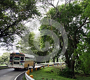 The bus in the republic Panama