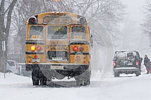 Bus in snow