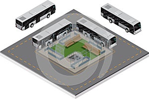 Bus station Isometric