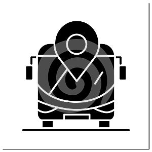 Bus stop glyph icon