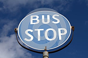 Bus stop sign