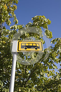 Bus stop sign Finland