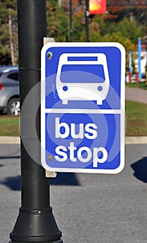 Bus stop sign