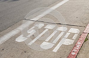 Bus stop sign on the street