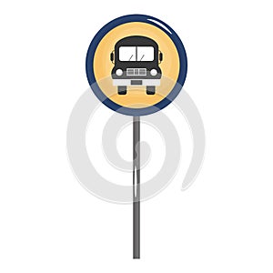 Bus stop traffic signal icon