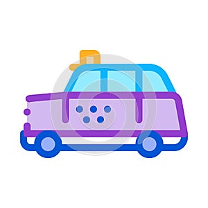 Bus taxi icon vector outline illustration