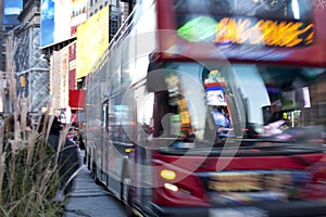 Bus on Times Square NYC photo