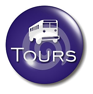 Bus Tours Button Orb sign