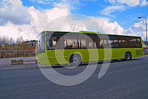 Bus at the train station (public bus)