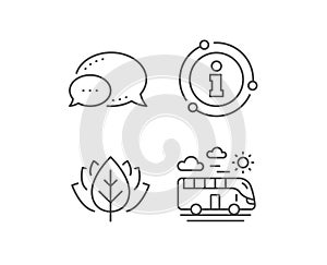Bus travel line icon. Trip transport sign. Vector