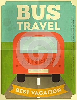 Bus Travel Poster