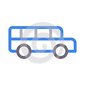 Bus vector color line icon