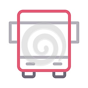 Bus vector color line icon
