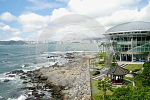 Busan coast walk APEC building