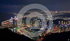Busan, South Korea aerial view